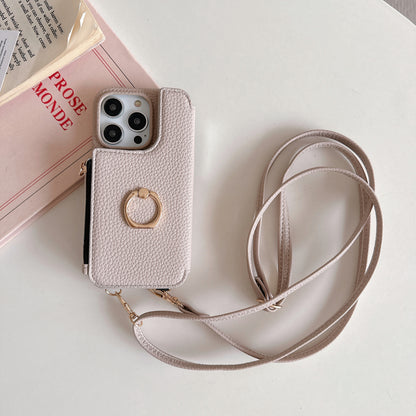 ANKAW Candy Exquisite Calfskin Crossbody Phone Case Wallet