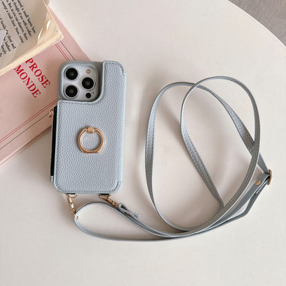 ANKAW Candy Exquisite Calfskin Crossbody Phone Case Wallet