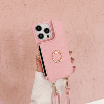 ANKAW Candy Exquisite Calfskin Crossbody Phone Case Wallet