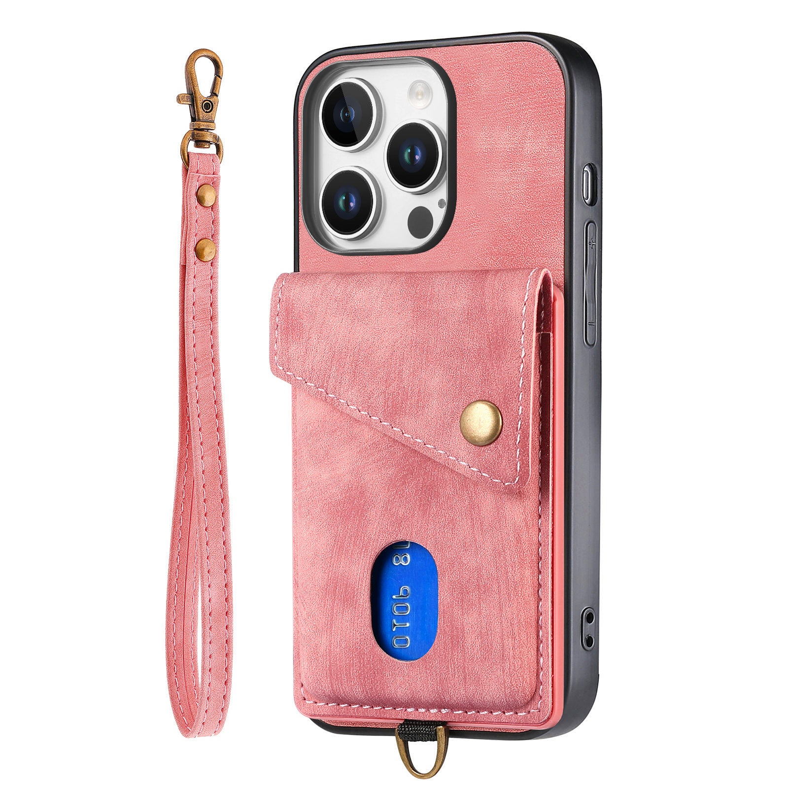 Original Design Leather Wrist Lanyard Phone Case