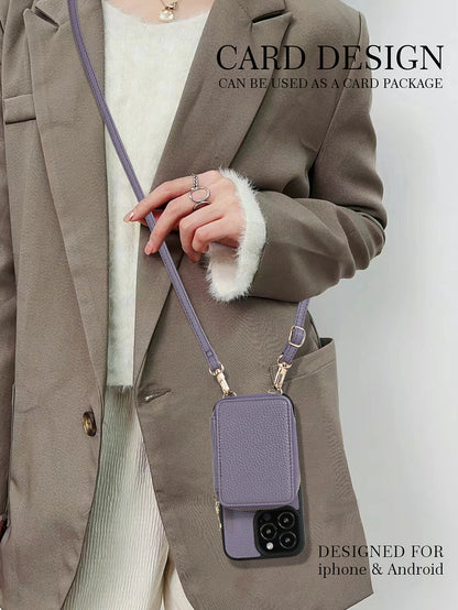 Ankaw Multifunctional Mobile Wallet Case Crossbody Phone Case