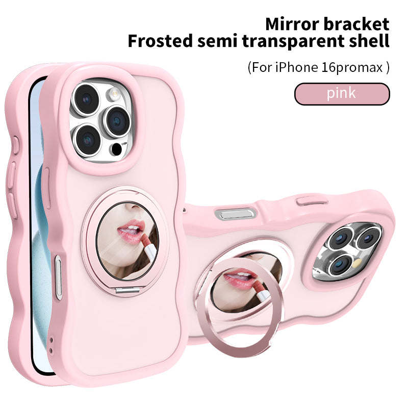 Ankaw high quality wavy mirror stand phone case