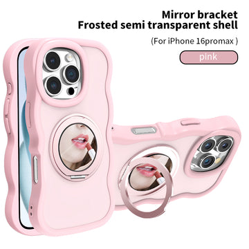Ankaw high quality wavy mirror stand phone case